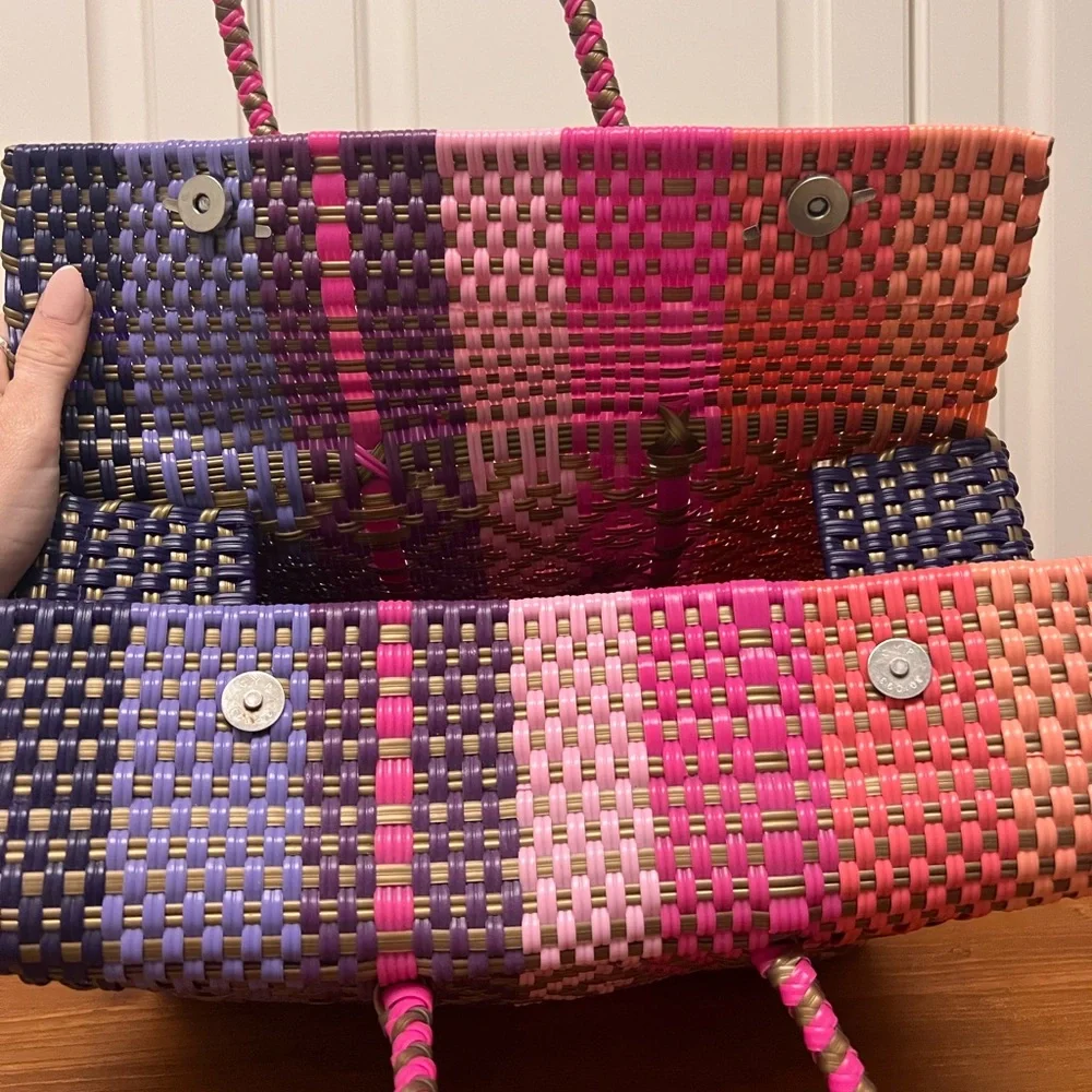 SOLD! Hand-woven Mexican Basket / Bag - Picture 5 of 6